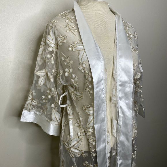 VINTAGE ROBE SINDRELLA Dressing Gown Open Front - Picture 7 of 11